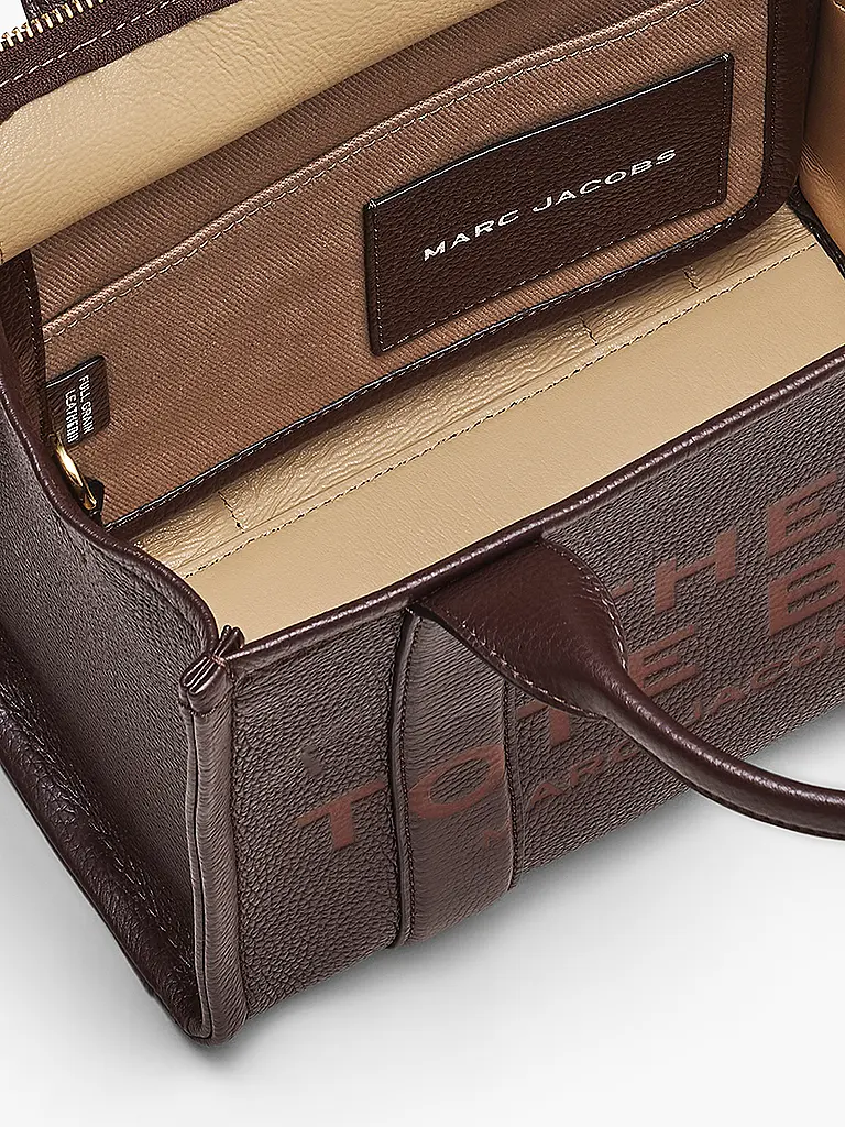MARC JACOBS | Ledertasche - Tote Bag THE SMALL TOTE LEATHER | braun