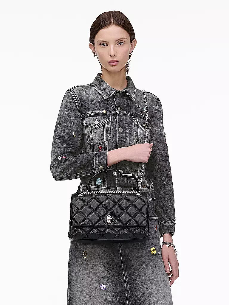 MARC JACOBS | Ledertasche - Umhängetasche THE DUAL  | schwarz