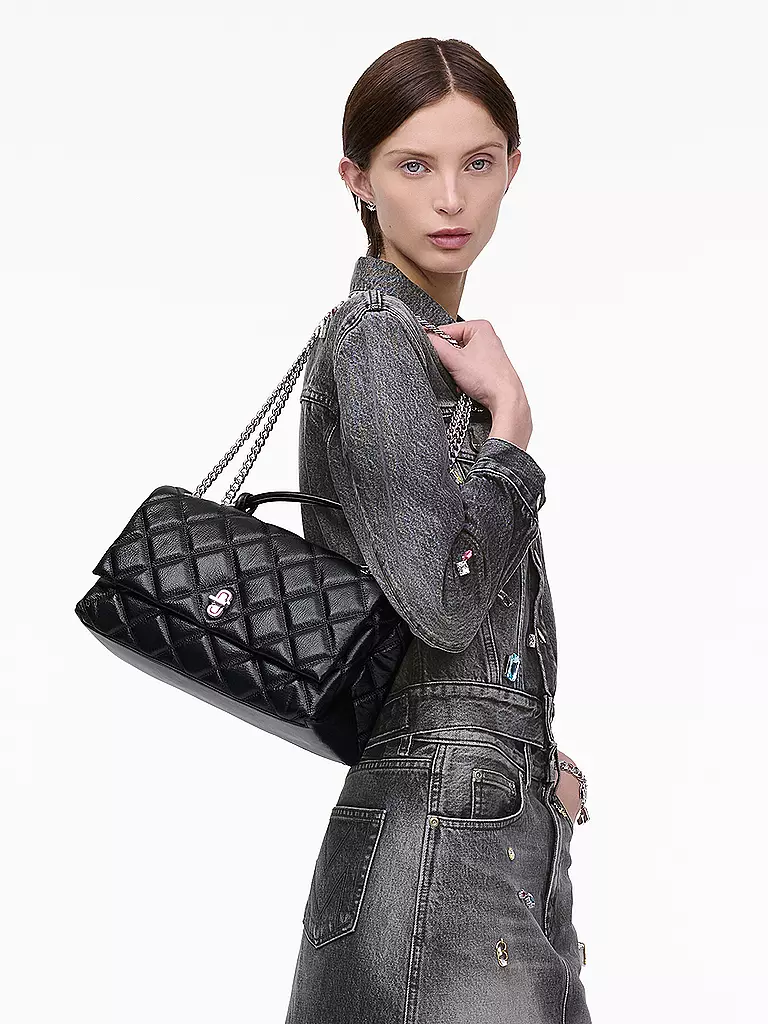 MARC JACOBS | Ledertasche - Umhängetasche THE DUAL  | schwarz