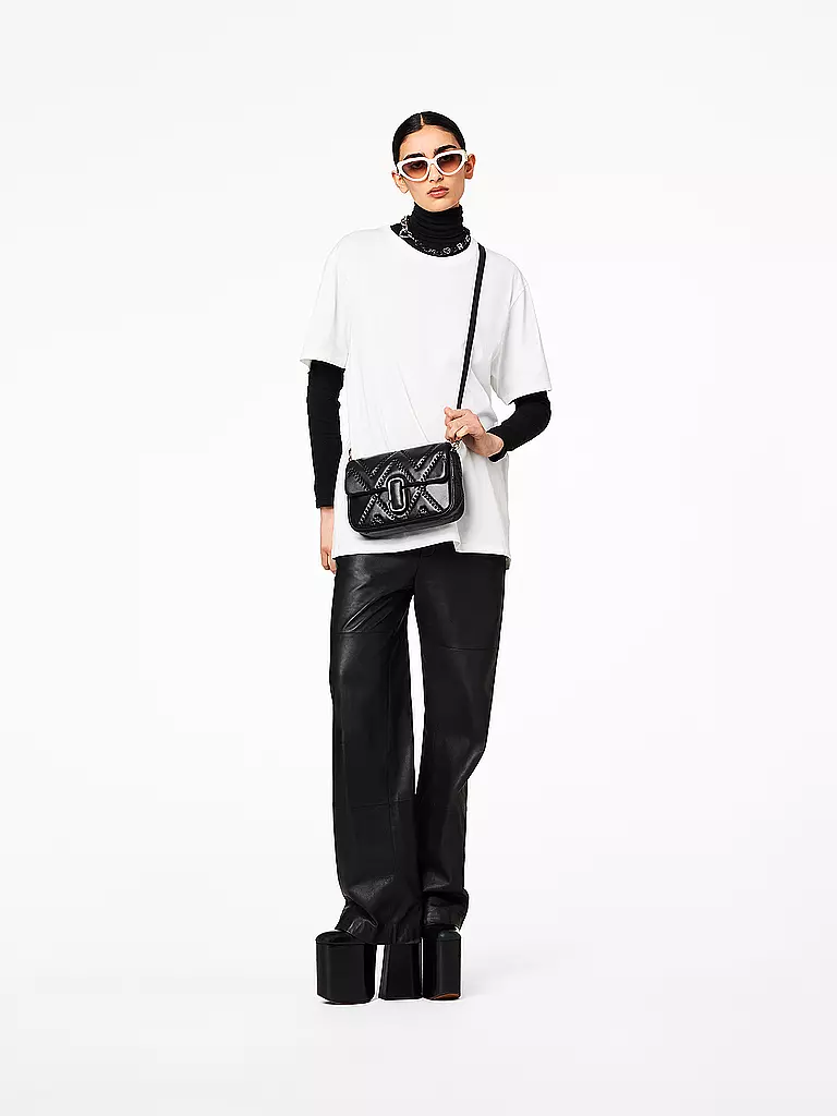 MARC JACOBS | Ledertasche - Umhängetasche THE SHOULDER BAG | hellgrau