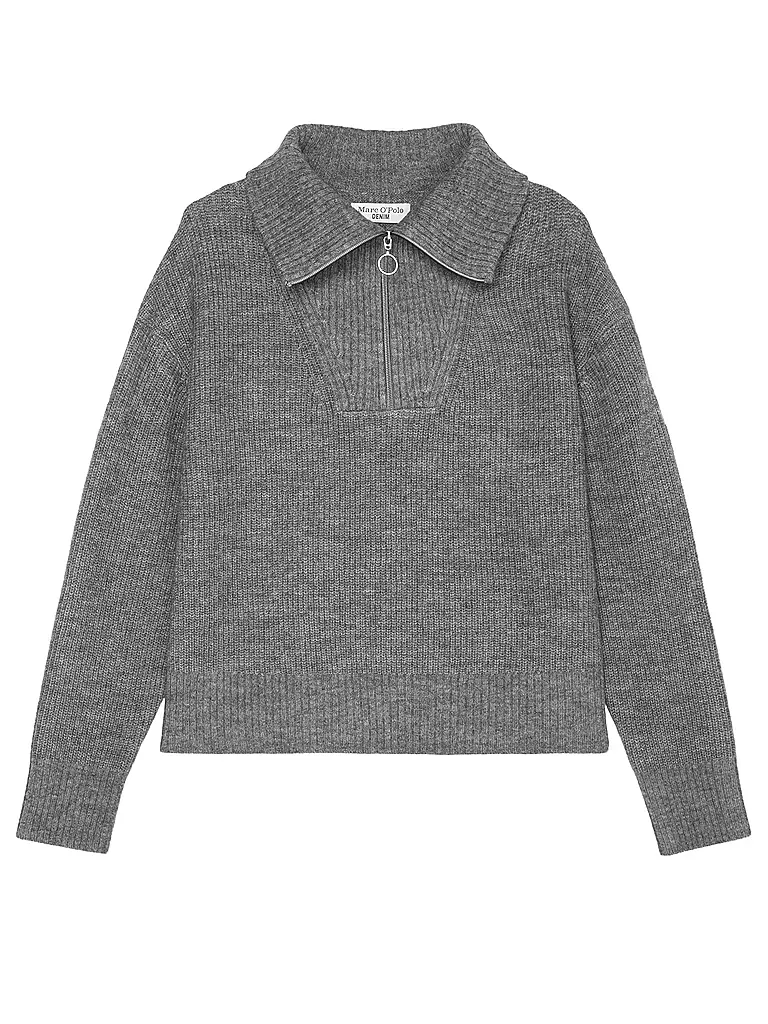 MARC O' POLO DENIM | Troyer Pullover | grau