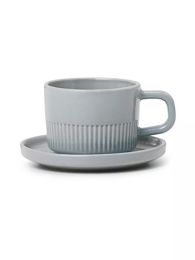 MARC O'POLO HOME | Espressotasse mit Untertasse Moments 10cl Soft Grey | grau