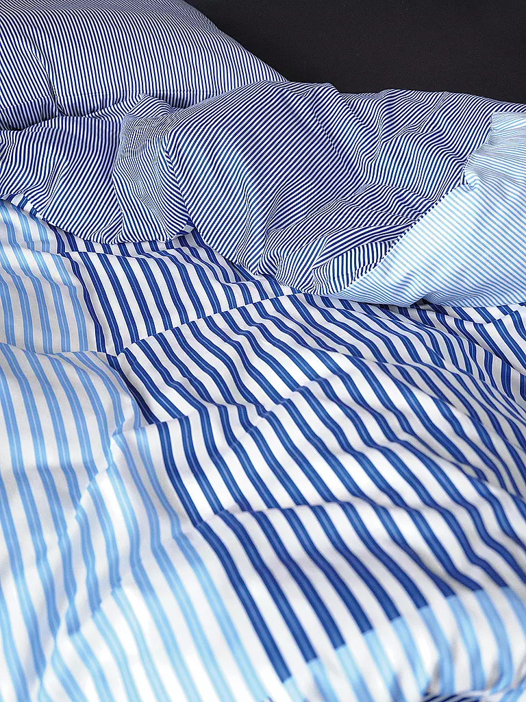 MARC O'POLO HOME | Satin Bettwäsche ELLAN 70x90cm/140x200cm Cool Cobalt | hellblau