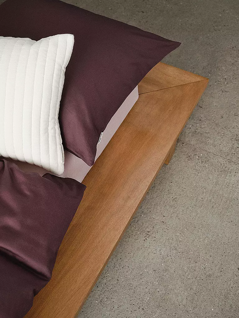 MARC O'POLO HOME | Satin Bettwäsche EWON 70x90cm/140x200cm Crimson Brown | hellbraun