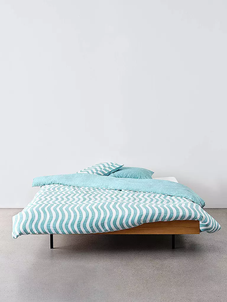 MARC O'POLO HOME | Satin Bettwäsche FILIP 70x90cm / 140x200cm Sea Blue | mint