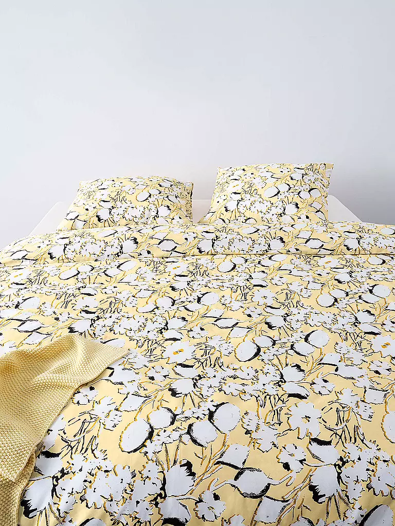 MARC O'POLO HOME | Satin Bettwäsche HANNE 70x90cm / 140x200cm Pale Yellow | gelb