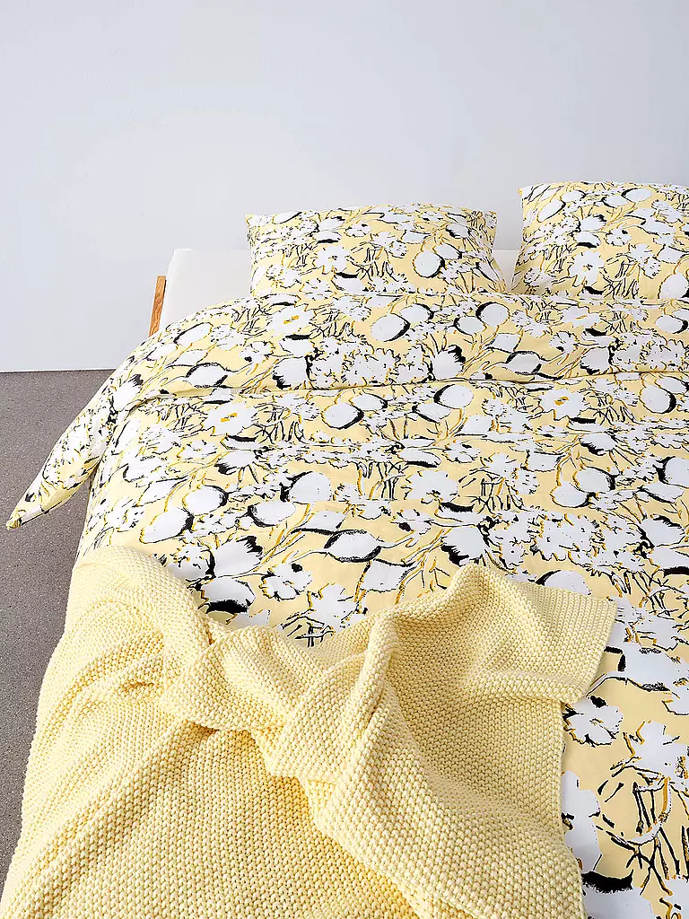 MARC O'POLO HOME | Satin Bettwäsche HANNE 70x90cm / 140x200cm Pale Yellow | gelb