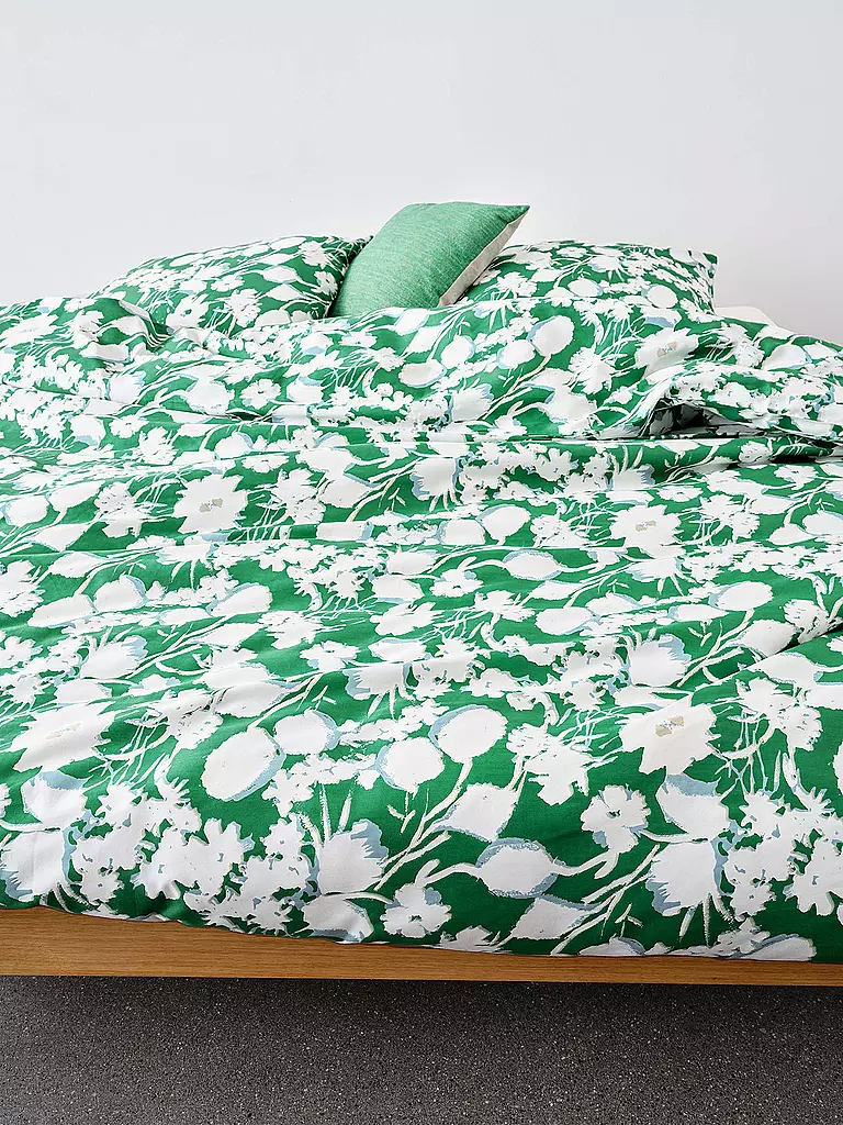 MARC O'POLO HOME | Satin Bettwäsche HANNE 70x90cm / 140x200cm Vivid Green | grün