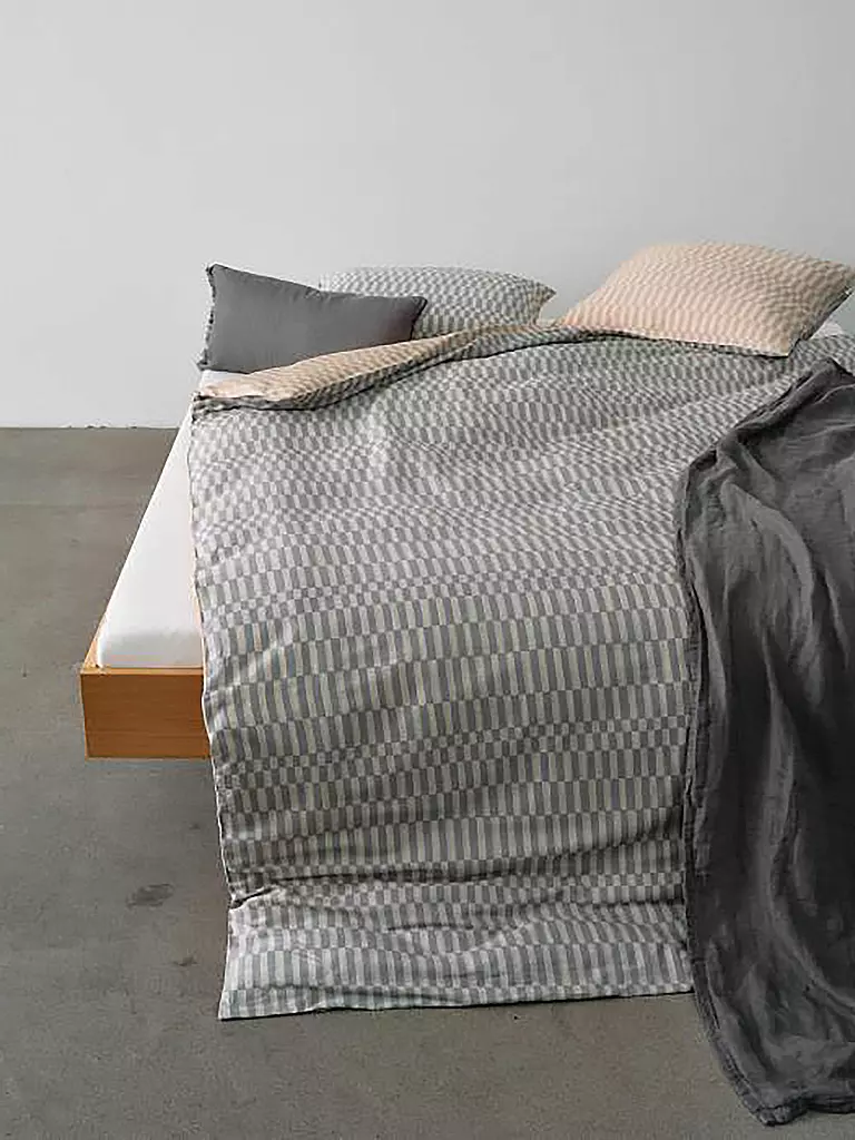 MARC O'POLO HOME | Satin Bettwäsche SILLIA 70x90cm/140x200cm Natural Grey | grau