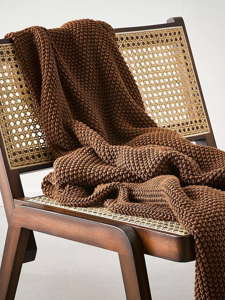 MARC O'POLO HOME | Tagesdecke - Plaid Nordic 130x170cm Toffee Brown | braun