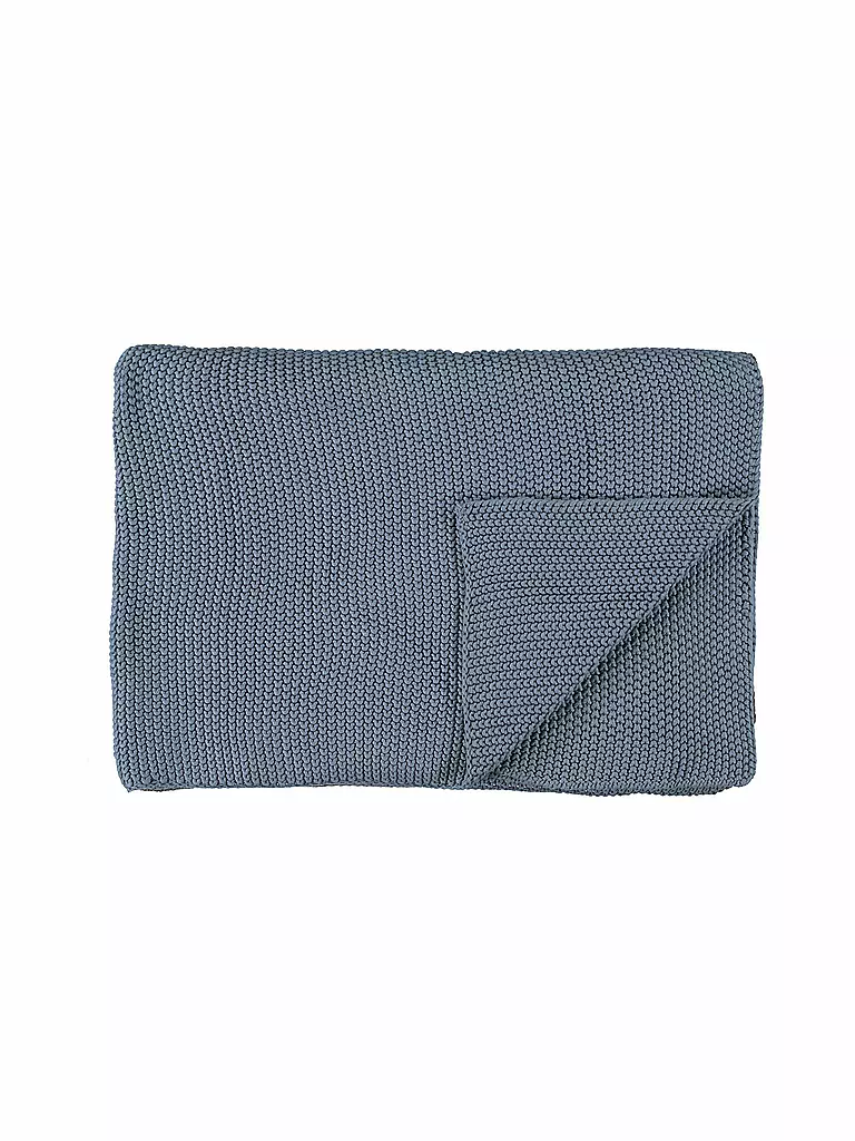 MARC O'POLO HOME | Wohndecke Nordic Knit 130x170cm (Smoke Blue) | blau