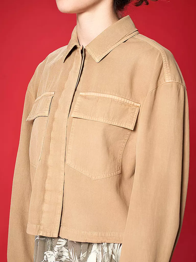 MARC O'POLO | Jacke Cropped Fit | beige