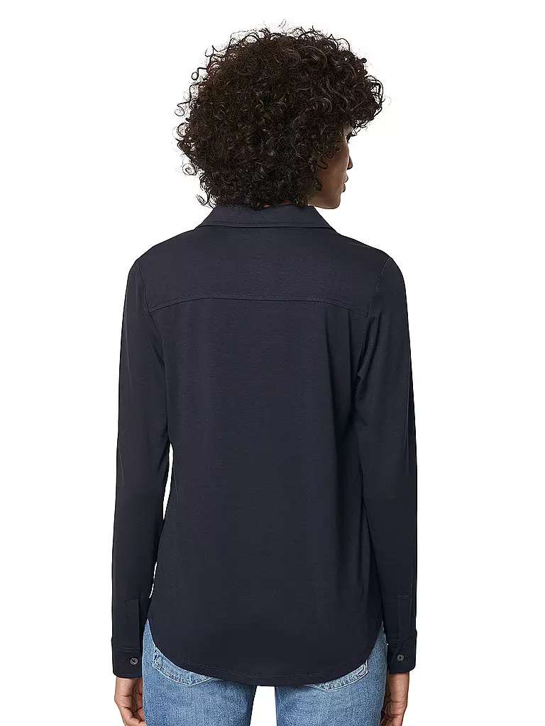 MARC O'POLO | Jerseybluse | dunkelblau