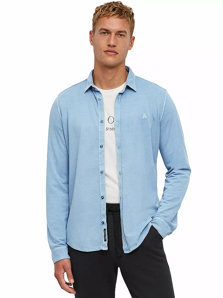 MARC O'POLO | Jerseyhemd | blau