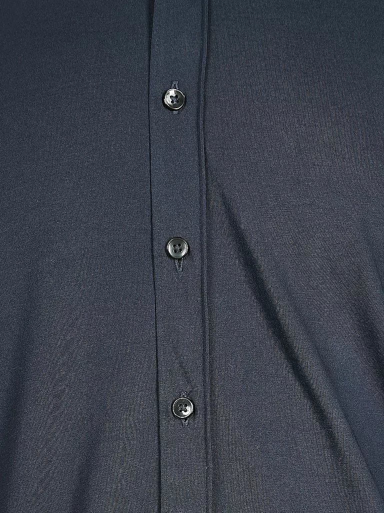 MARC O'POLO | Langarmshirt - Shirthemd Shaped-Fit | blau