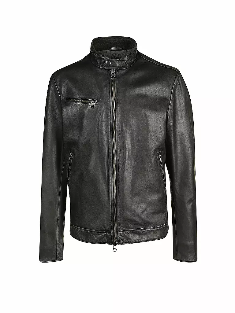 MARC O'POLO | Lederjacke Regular-Fit | schwarz