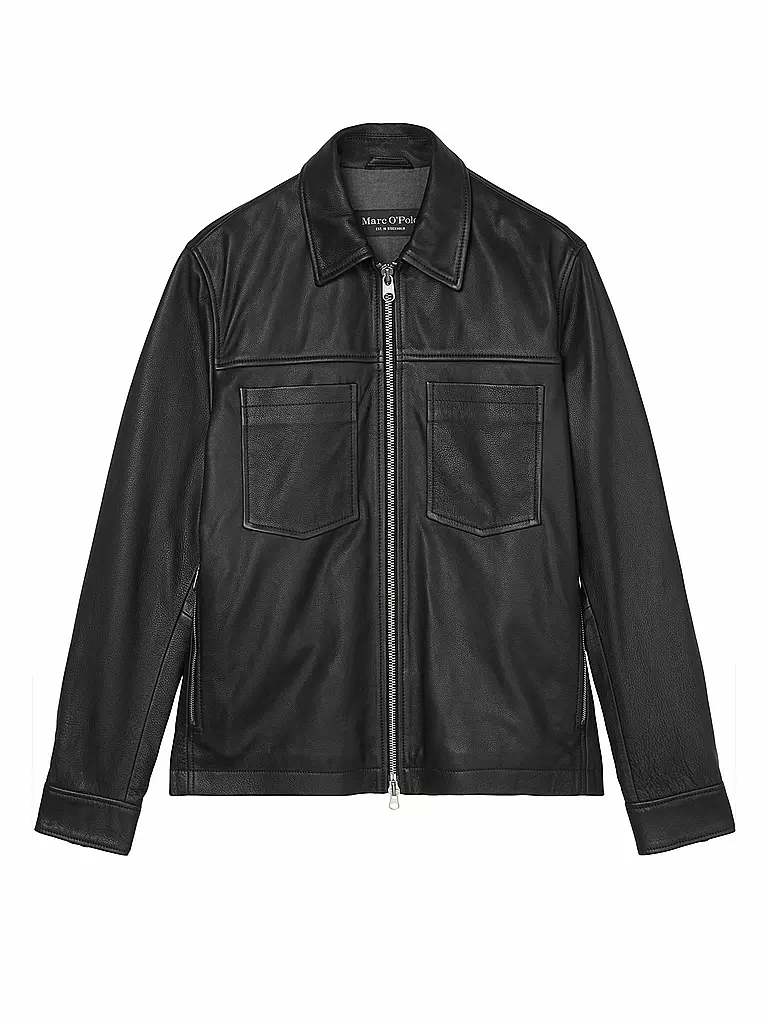 MARC O'POLO | Lederjacke | schwarz