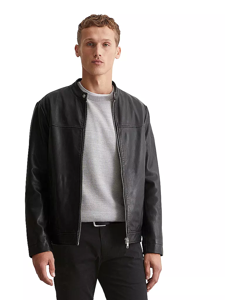 MARC O'POLO | Lederjacke | schwarz