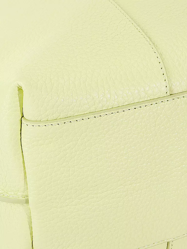 MARC O'POLO | Ledertasche - Hobo Bag L | gelb