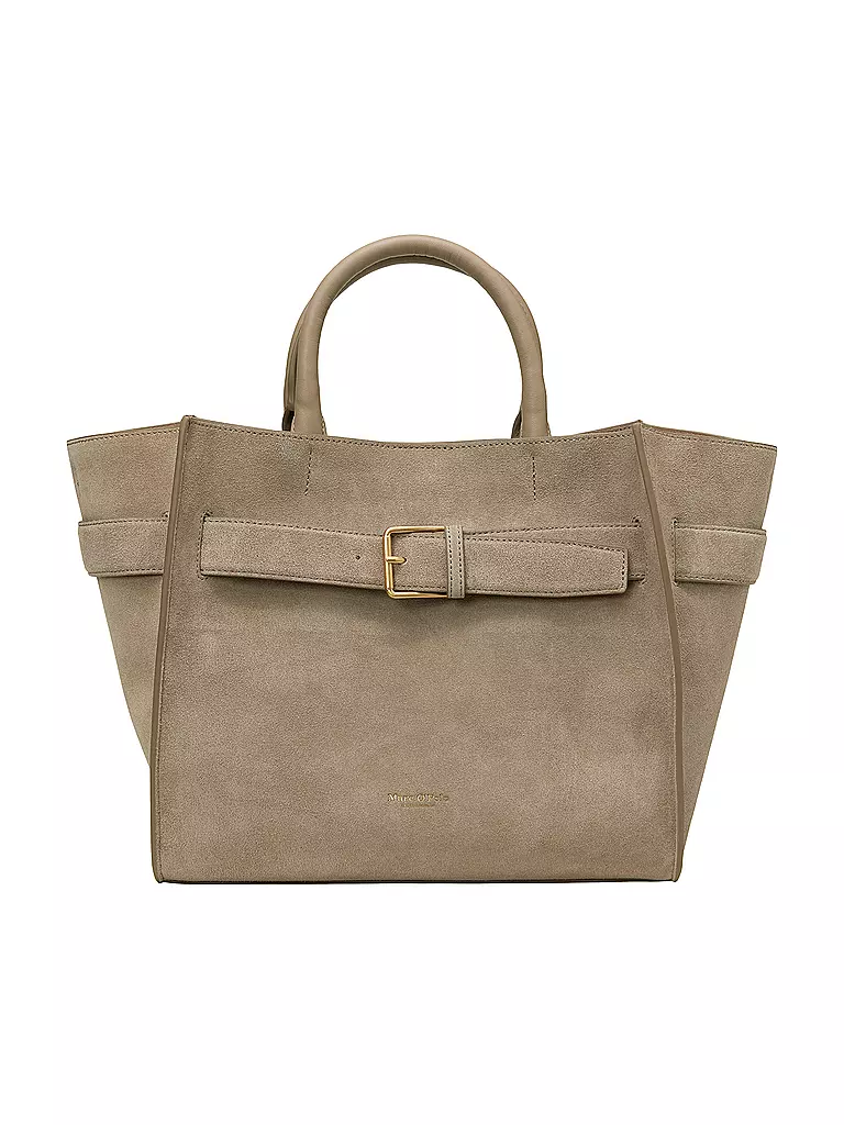 MARC O'POLO | Ledertasche - Shopper Medium  | grau