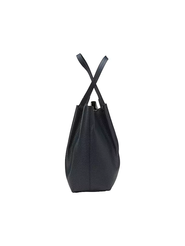 MARC O'POLO | Ledertasche - Shopper Medium | dunkelblau