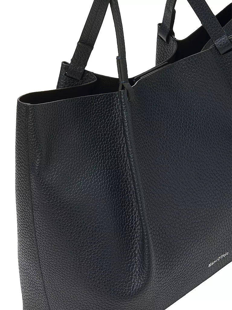MARC O'POLO | Ledertasche - Shopper Medium | dunkelblau