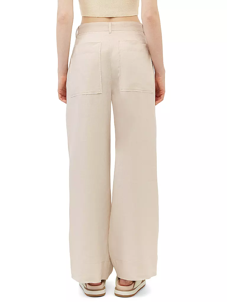 MARC O'POLO | Leinen Marlenehose  | beige