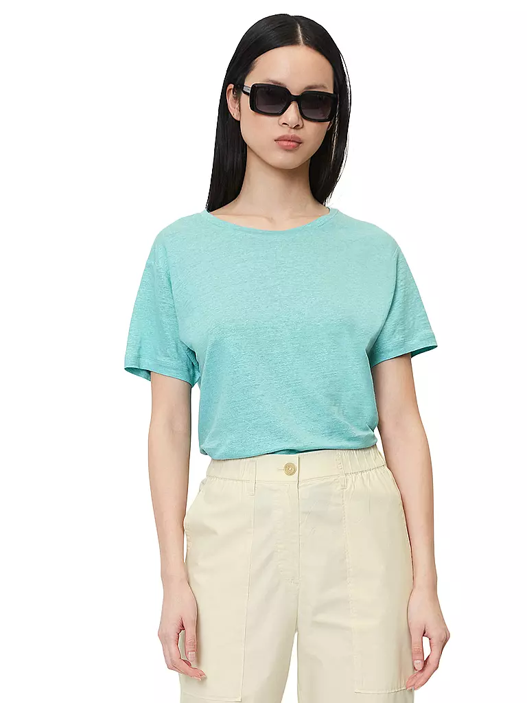 MARC O'POLO | Leinen T-Shirt | hellblau