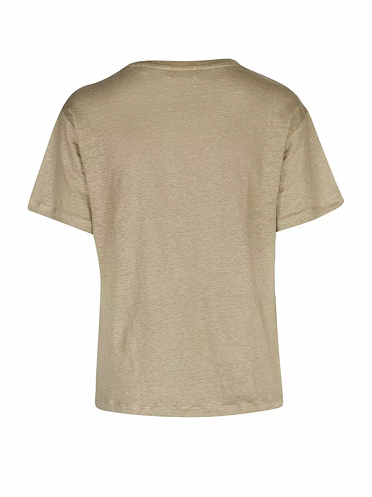 MARC O'POLO | Leinen T-Shirt | braun