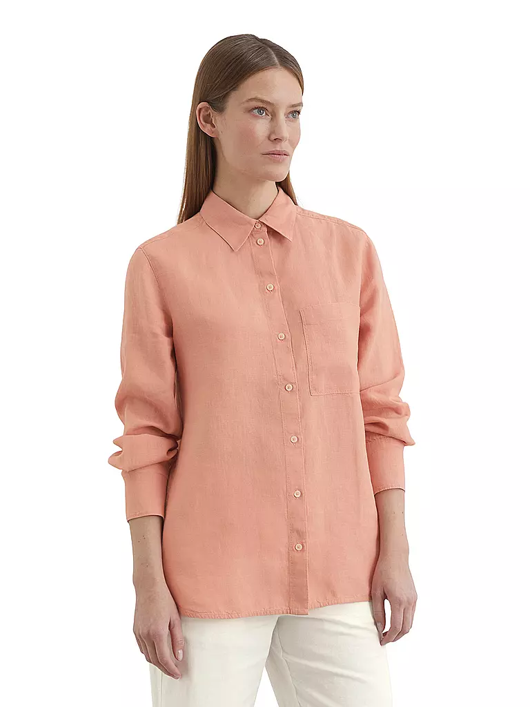 MARC O'POLO | Leinenbluse  | koralle