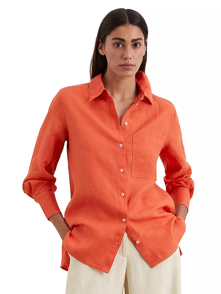 MARC O'POLO | Leinenbluse  | rot