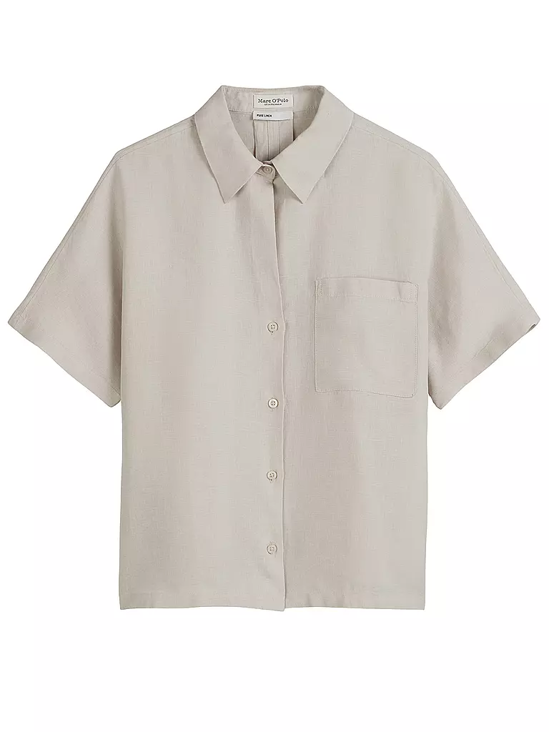 MARC O'POLO | Leinenbluse | hellgrau