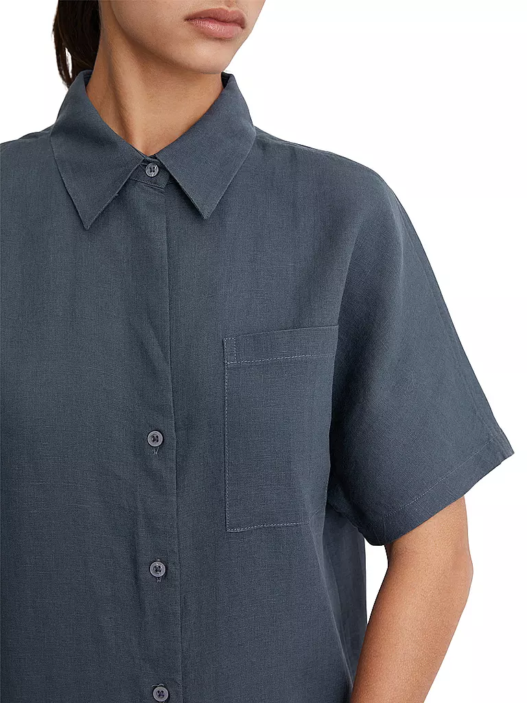 MARC O'POLO | Leinenbluse | dunkelblau