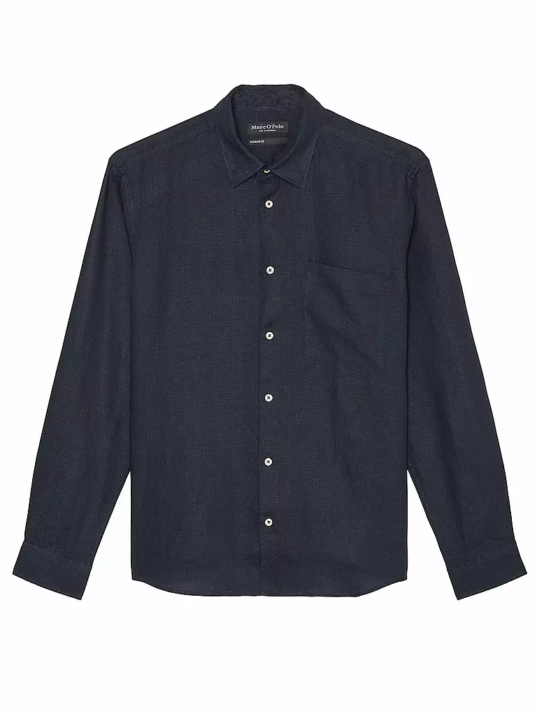 MARC O'POLO | Leinenhemd Regular Fit  | dunkelblau