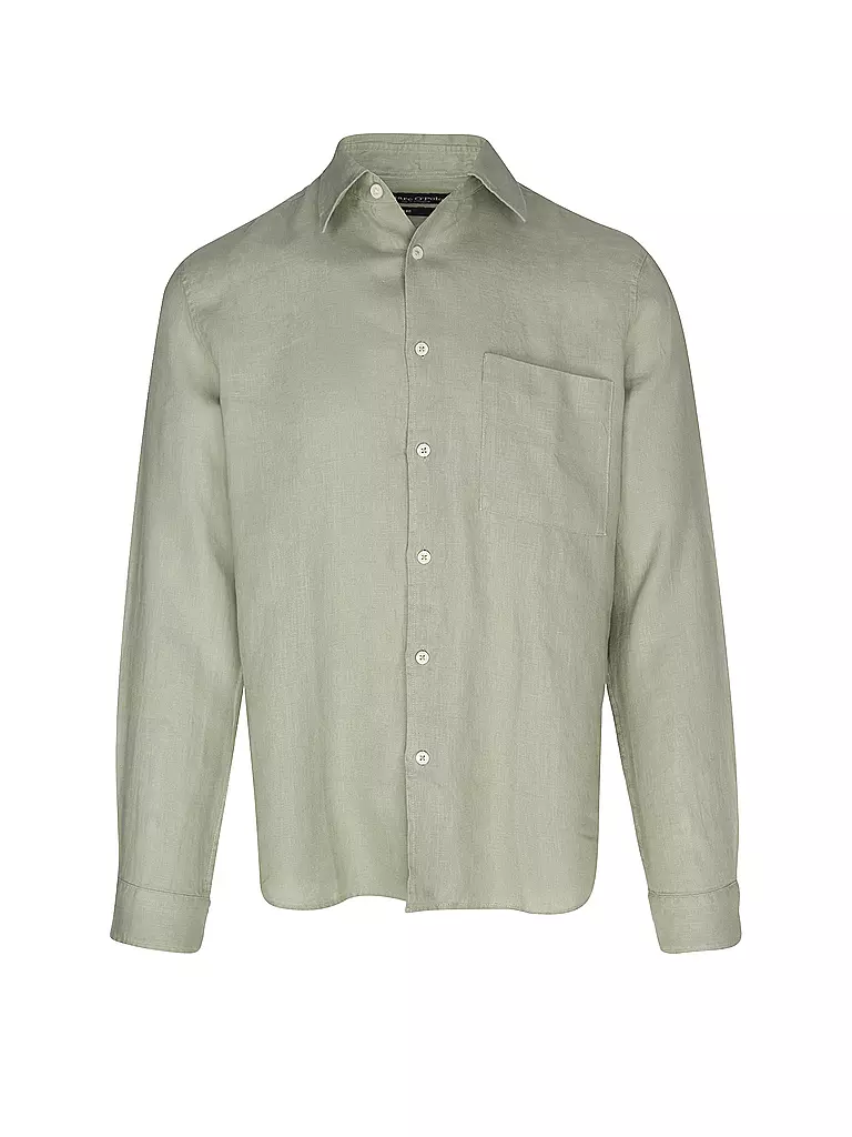 MARC O'POLO | Leinenhemd Regular Fit  | olive