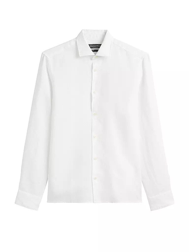 MARC O'POLO | Leinenhemd Regular Fit  | weiss