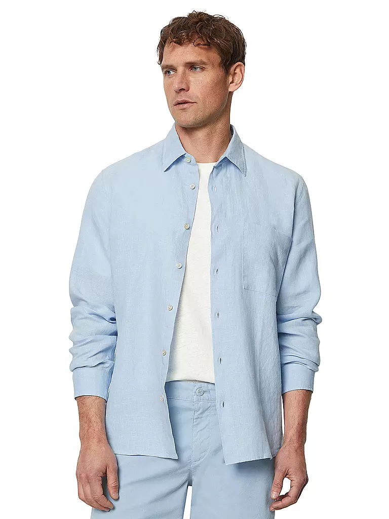 MARC O'POLO | Leinenhemd Regular Fit  | blau