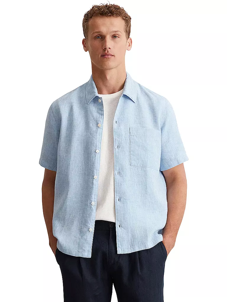 MARC O'POLO | Leinenhemd Regular Fit  | blau
