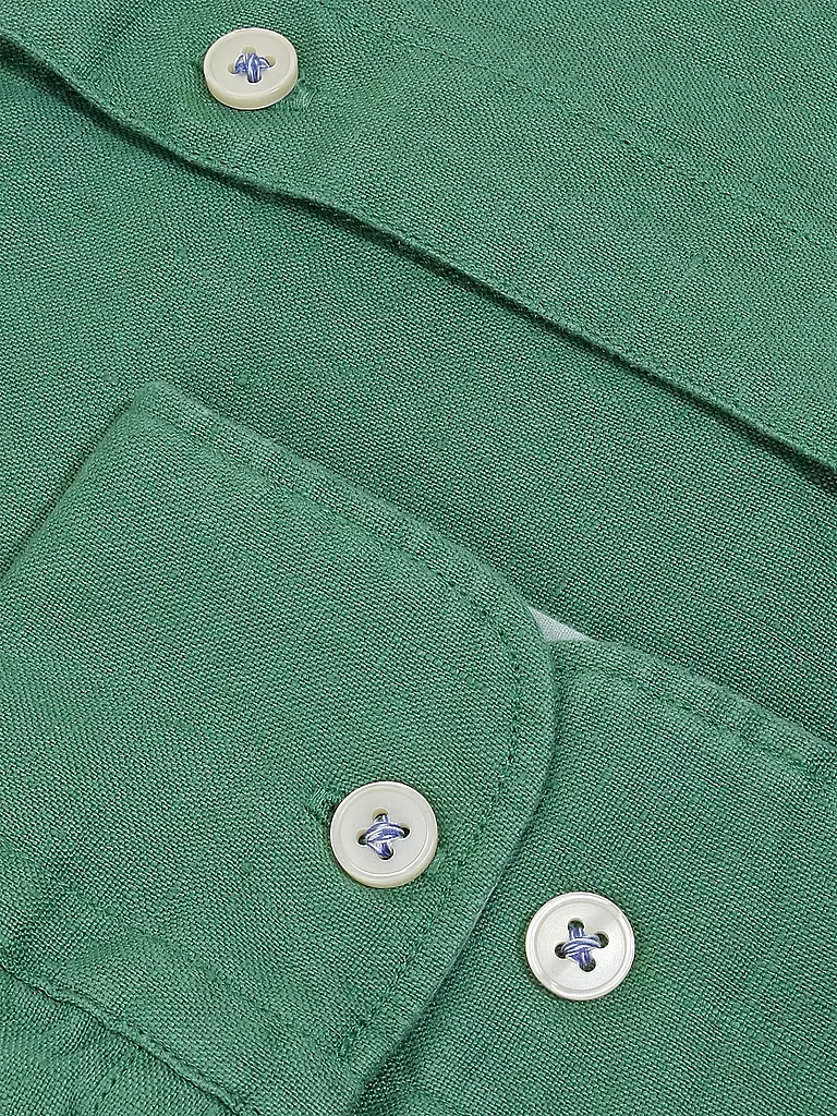 MARC O'POLO | Leinenhemd Regular Fit | grün