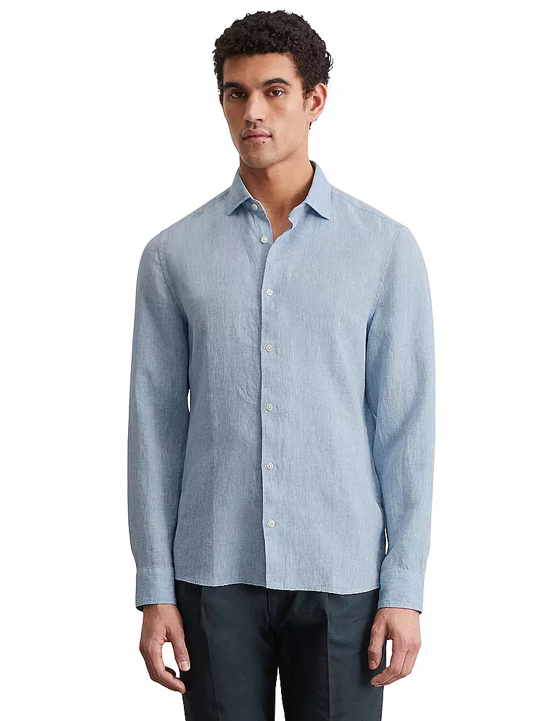 MARC O'POLO | Leinenhemd Regular Fit | blau