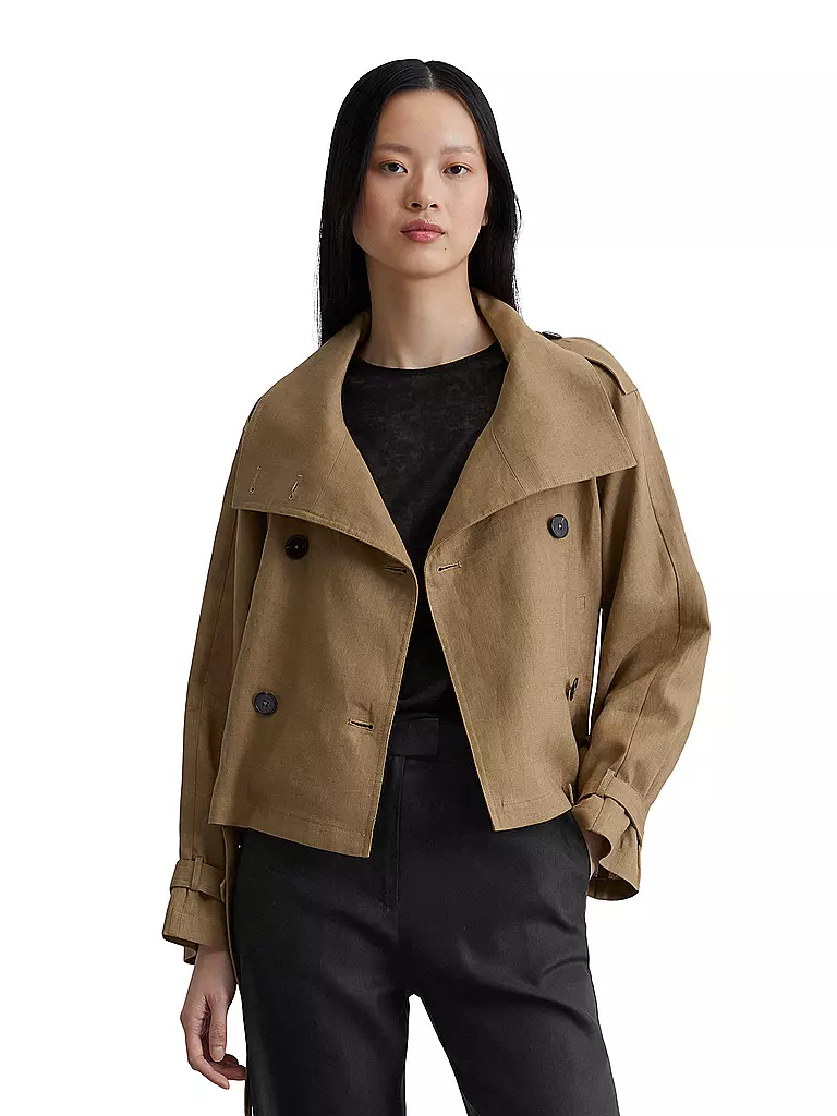 MARC O'POLO | Leinenjacke  | braun