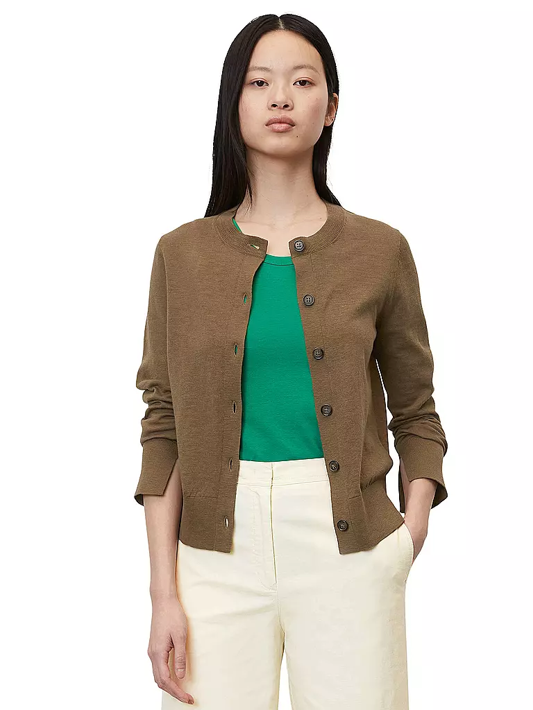 MARC O'POLO | Strickjacke | braun