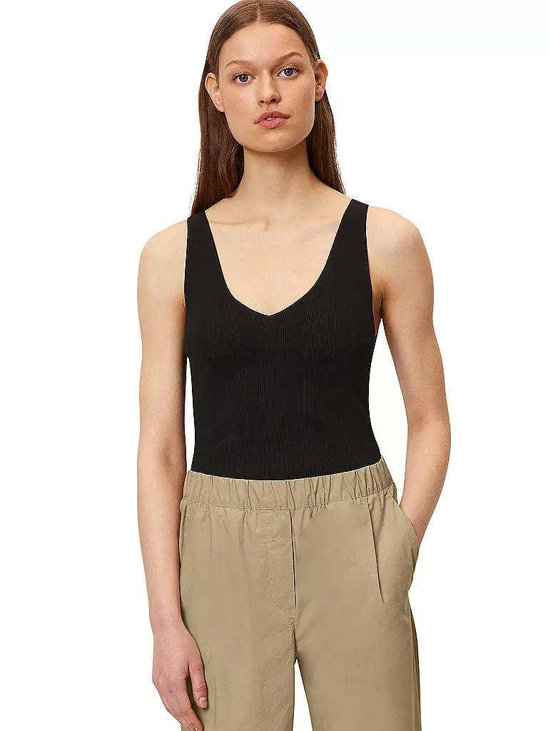 MARC O'POLO | Stricktop | schwarz