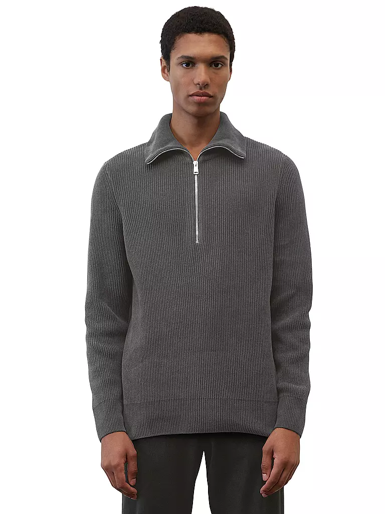 MARC O'POLO | Troyer Pullover | grau