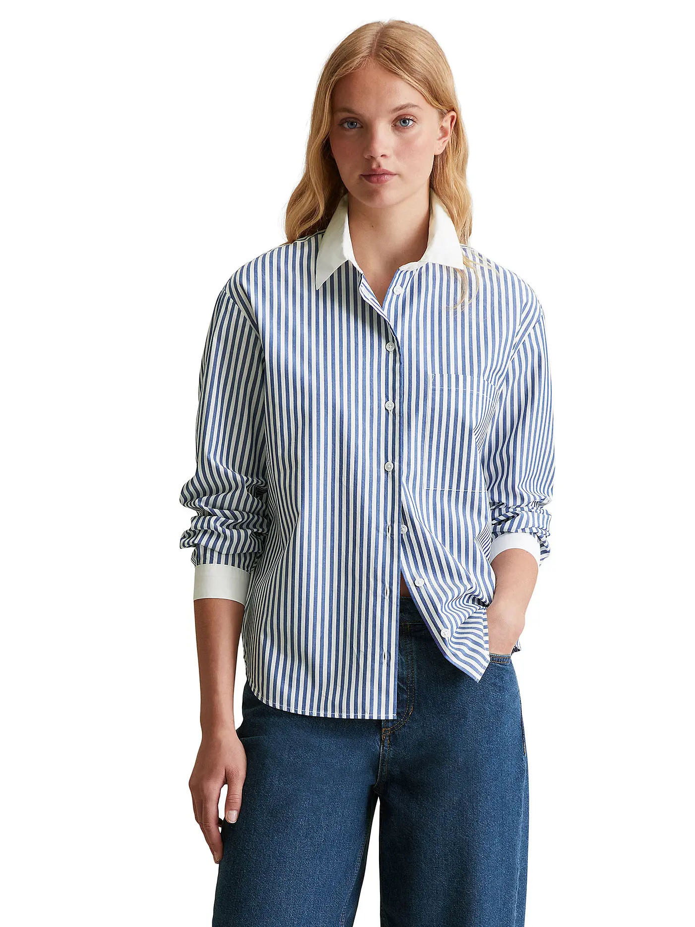MARC O'POLO DENIM | Bluse  | blau