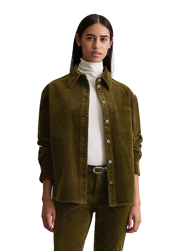 MARC O'POLO DENIM | Cordbluse  | olive