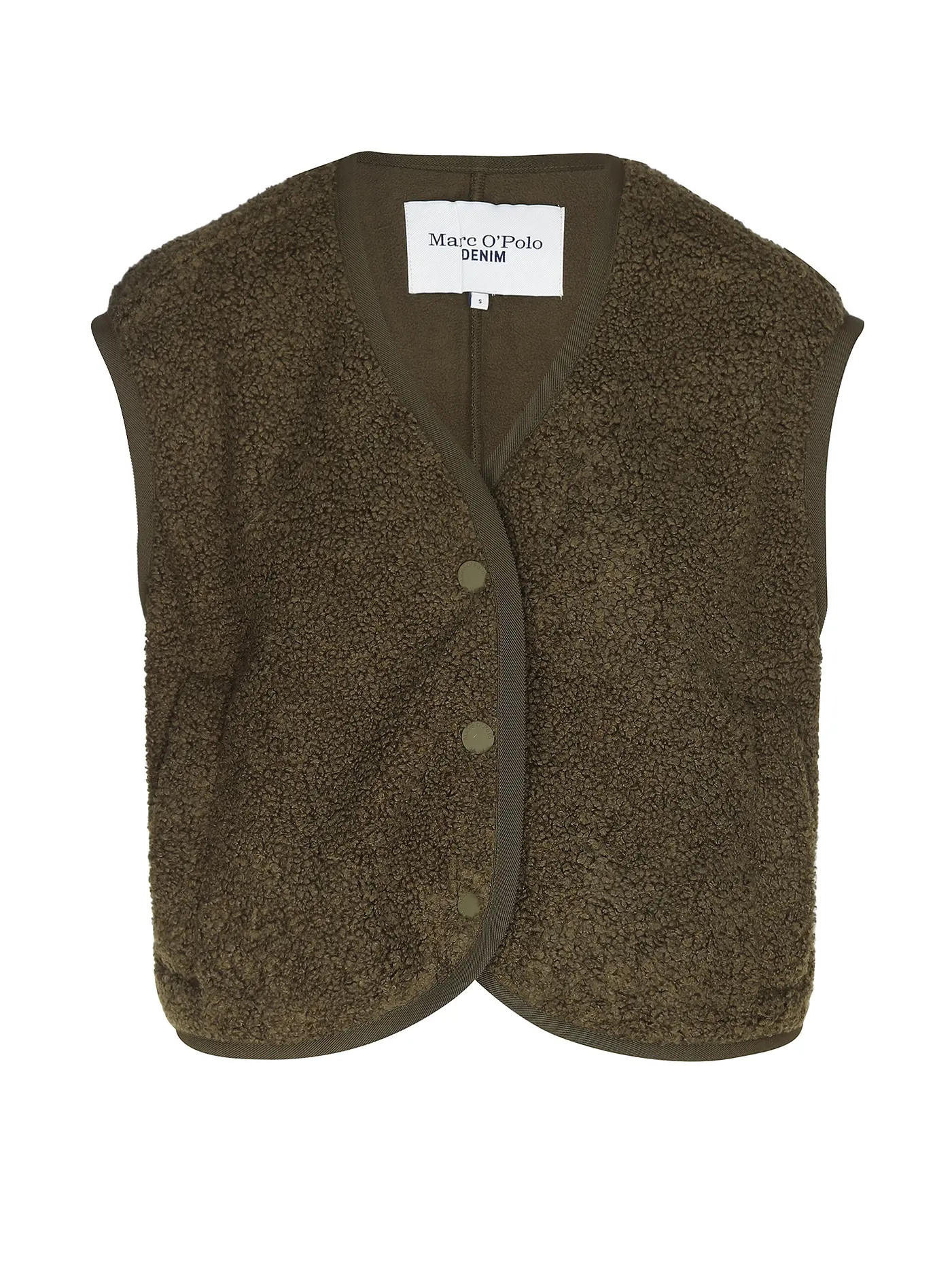 MARC O'POLO DENIM | Gilet in Felloptik  | braun