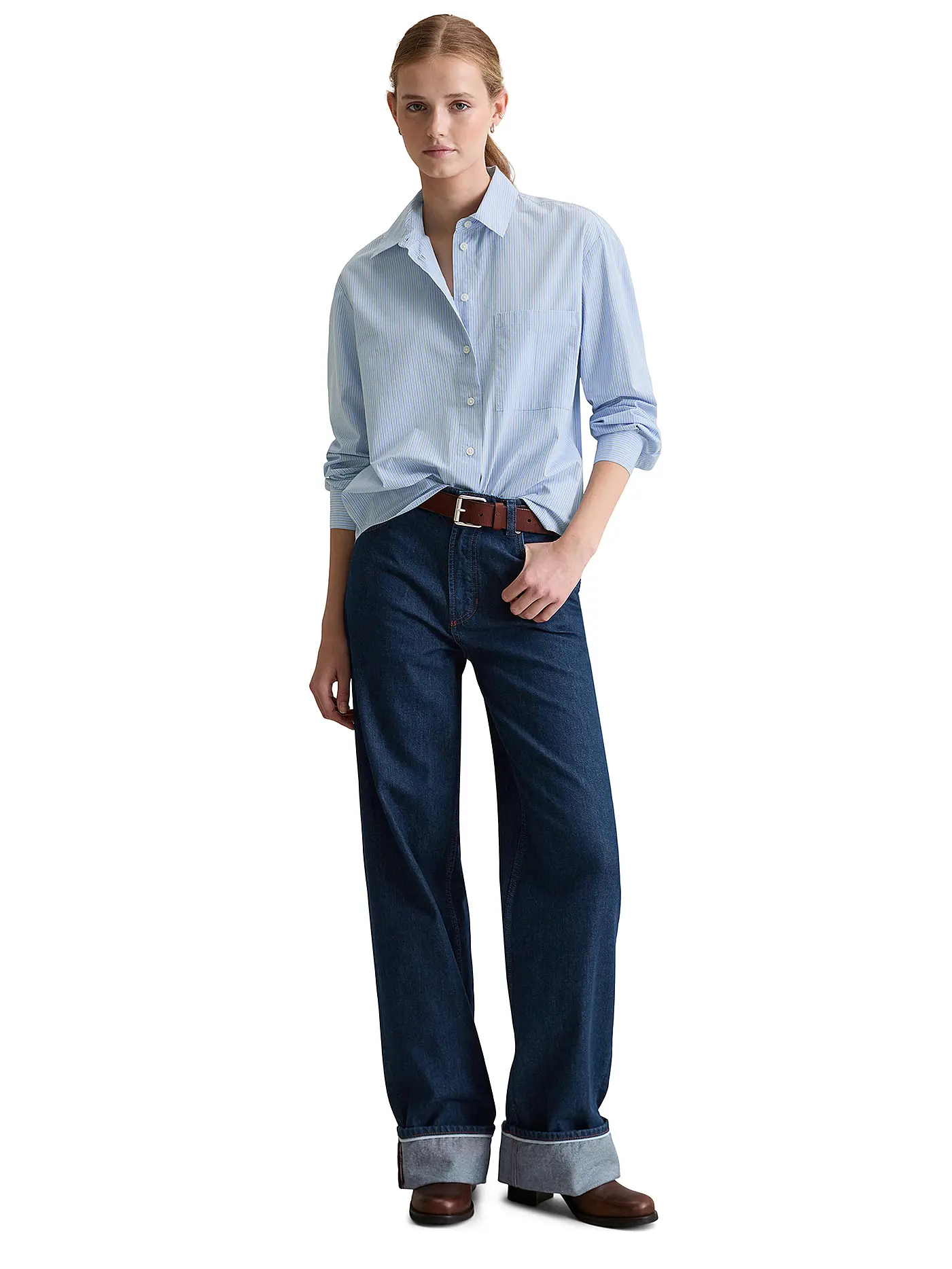 MARC O'POLO DENIM | Hemdbluse  | hellblau