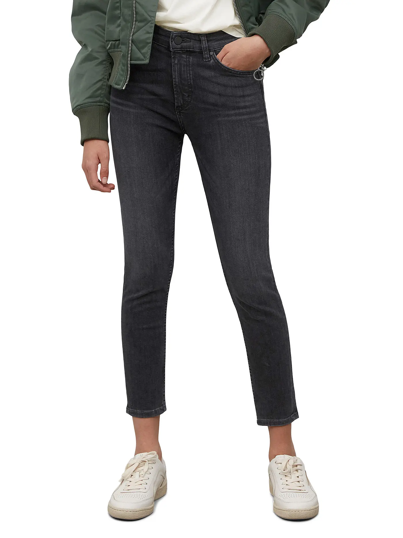 MARC O'POLO DENIM | Highwaist Jeans Skinny Fit 7/8 | blau