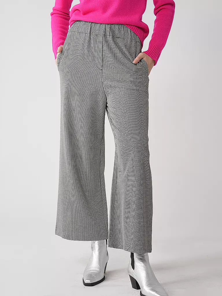 MARC O'POLO DENIM | Hose Wide Leg  | schwarz